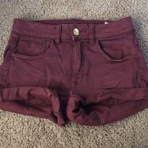American eagle burgundy shorts